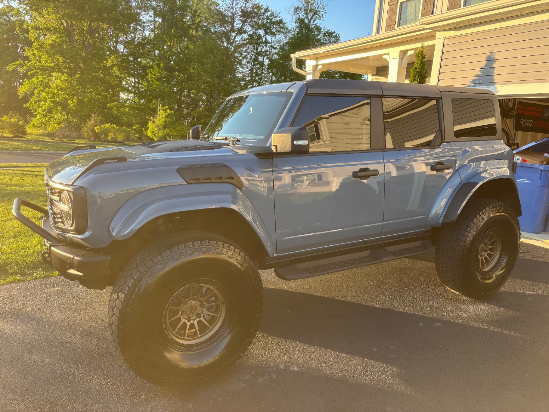 Ford Bronco Raptor exterior detail in driveway — mobile auto detailing Clayton NJ